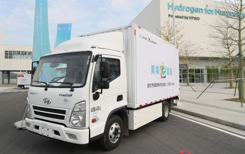 现代氢能首批氢能物流车示范项目在广州开启试运营